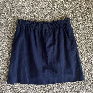 J Crew Linen-Cotton City Skirt